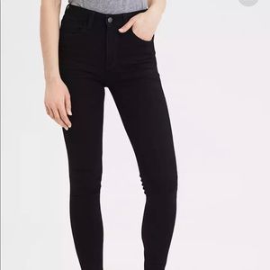 American Eagle Extra High Rise Black Jeggings